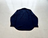 90s Polo RalphLauren Silk Linen Cotton L/S Shirt L DeepNavy
