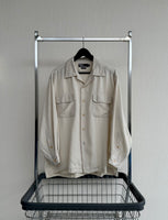 90s Polo RalphLauren Rayon Loop L/S Shirt M Ivory
