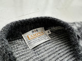 60s CAMPUS Mohair Cardigan Diamond XL Gray&Black