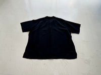 90s RalphLauren Black Linen&Silk Loop Shirt XXL