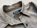 90s Polo RalphLauren Work L/S Shirt M LightGray