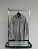 90s Polo RalphLauren Work L/S Shirt M LightGray