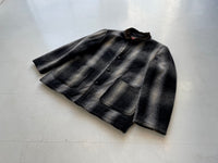 90s SANTAFE TRAIL Ombré Wool Jacket L Black&White