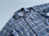70s Vintage Pendleton Shadow Plaid Wool shirt LightBlue&LightPurple