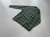 50s Vintage Deadstock Duke of Hollywood Rayon Shadow Plaid Loop shirt S Khaki