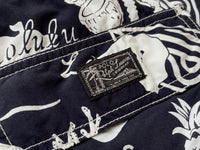 Vintage Polo RalphLauren Black Hawaiian Swim Shorts L