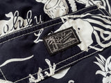 Vintage Polo RalphLauren Black Hawaiian Swim Shorts L