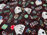 Vintage DAVID CAREY “Poker” Opencollar Shirt L