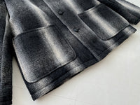 90s SANTAFE TRAIL ShadowPlaid Wool Jacket M Black&White