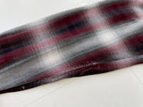 50s Vintage TOWNCRAFT Rayon ShadowPlaid Loop Shirt L Black&Burgundy