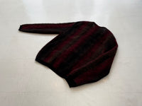 50s Vintage Sportswear Mohair Cardigan L Striped ShadowPlaid