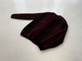 50s Vintage Sportswear Mohair Cardigan L Striped ShadowPlaid