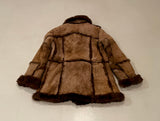 70s Vintage Tradition Mouton Coat Chocolate