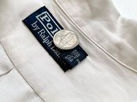 90s Vintage Polo RalphLauren Silk&Linen L/S Shirt XL White
