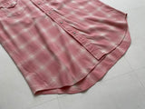 90s Vintage Polo RalphLauren Rayon ShadowPlaid Western Shirt M Pink