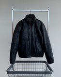 80s Eddie Bauer Leather Puffer Jacket Black