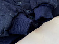 80s EMPIRE NEWYORK Varsity Wool Jacket XL Navy