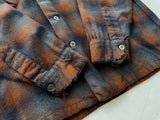 70s Vintage Pendleton ShadowPlaid Board Shirt L Orange&Gray