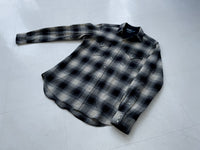 90s Vintage Polo RalphLauren Shadow Plaid Western Shirt M Black&White