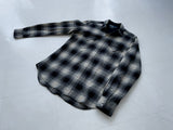 90s Vintage Polo RalphLauren Shadow Plaid Western Shirt M Black&White