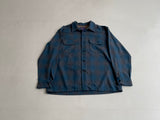 90s Vintage Ombre Wool Pendleton Opencollar Shirt Turquoise&Gray M