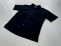 90s Vintage RalphLauren CALDWELL OpenCollar Shirt M Black