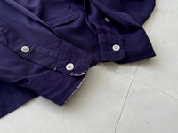 90s Polo RalphLauren STEWARD Rayon Shirt L DeepPurple