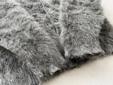 60s Brentwood Mohair Cardigan L SilverGray