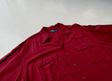 90s Vintage RalphLauren Rayon Loop Shirt XL Burgundy