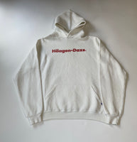 90s Haagen dazs vintage hoodie L white