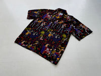 Vintage DAVID CAREY “Dia de Muertos” Opencollar Shirt L