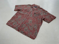 90s Vintage Polo RalphLauren “Flower” Opencollar Shirt L SalmonPink