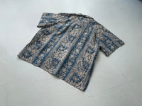 90s Vintage Polo Ralph lauren “Striped Paisley”OpenCollar Shirt XL