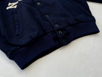80s EMPIRE NEWYORK Varsity Wool Jacket XL Navy