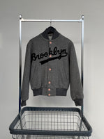 80s Empire Brooklyn Varsity Jacket S LightGray