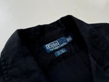 90s Vintage Polo RalphLauren Silk&Linen Opencollar Shirt XL Black