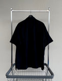 90s Vintage Polo RalphLauren Silk&Linen Opencollar Shirt XL Black