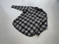 90s RRL ShadowPlaid Shirt L Black&White