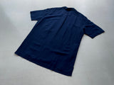 90s Vintage RalphLauren Silk&Linen OpenCollar Shirt L Navy