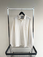 90s Vintage Polo RalphLauren Silk&Linen L/S Shirt XL White