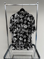 90s Vintage RalphLauren Rayon “Black Hawaiian” Shirt M Black
