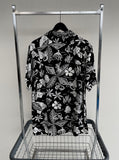 90s Vintage RalphLauren Rayon “Black Hawaiian” Shirt M Black