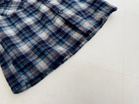 70s Vintage Pendleton Wool Plaid Shirt Blue&Ivory XL
