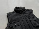 80s EddieBauer Fishing Puffer Vest XL HeatherGray