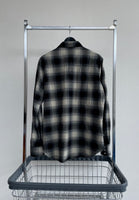 90s Vintage Polo RalphLauren Shadow Plaid Western Shirt M Black&White