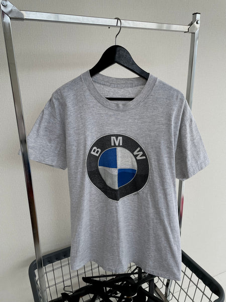 90s Vintage BMW Logo T-shirt Gray