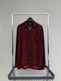 90s Polo RalphLauren Marlowe Paisley Rayon L/S Shirt M Burgundy