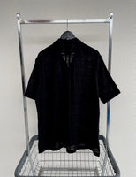 90s Vintage RalphLauren CALDWELL Shadow Plaid shirt L Black