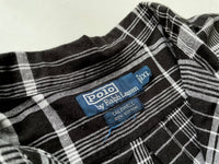 90s Vintage CALDWELL Plaid Black&White Shirt XL