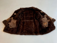 70s Vintage olde hide house mouton coat 38 chocolate
